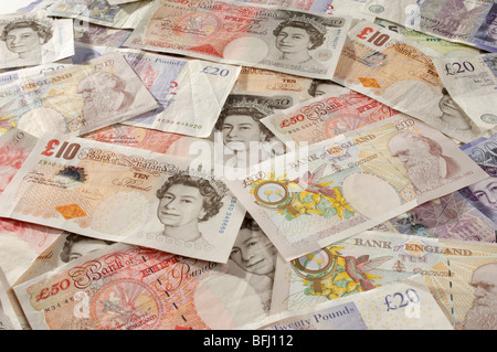British paper currency Stock Photo