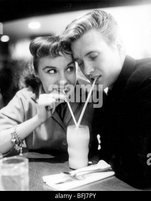 1950s MILKSHAKE COUPLE Stock Photo