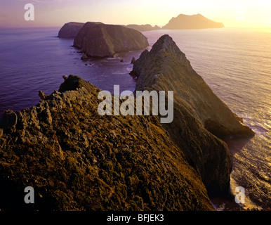 CALIFORNIA - West and Middle Anacapa Islands from Inspiration Point on East Anacapa Island in Channel Islands National Park. Stock Photo