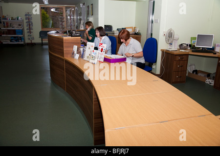 Reception Desk in a Veterinary Practice Stock Photo