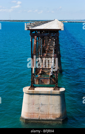 Old Bahia Honda road and railway bridge, Bahia Honda State Park, Big Pine Key, Florida Keys, USA Stock Photo