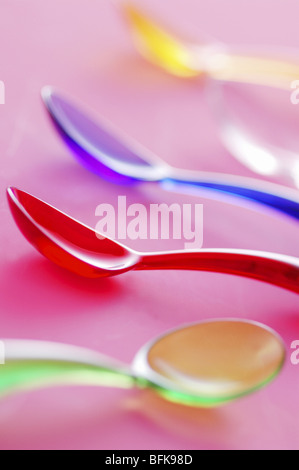 Colorful spoons Stock Photo