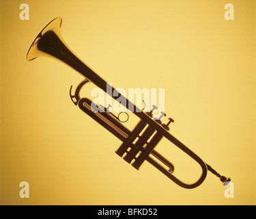 Trumpet colored background Stock Photo