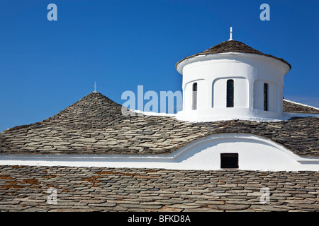 Traditional tiled roof Skopelos Island Greek Islands Greece Stock Photo