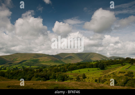 Brant Fell, part of the Howgill Fells,  seen from a view point on one of the roads into Sedbergh, Cumbria, England.