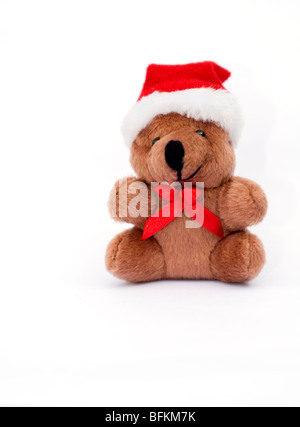 A cute Christmas teddy bear used as a decoration Stock Photo