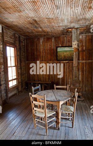 The inside of Judge Roy Bean's Jersey Lilly saloon Langtry Texas USA Stock Photo