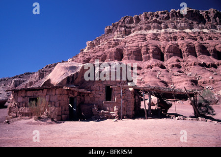 Primitive Housing On Navajo Reservation Near Vermillion Cliffs, Arizona Stock Photo