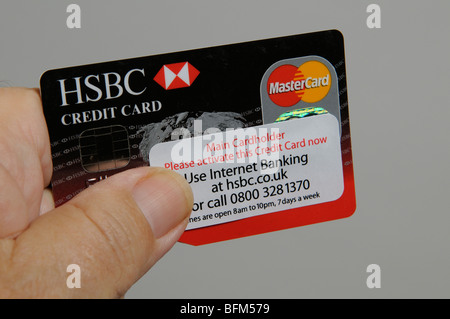 Credit card activation label Stock Photo