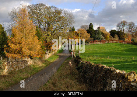 Barford. St. Michael village view with church, Oxfordshire, England, UK Stock Photo