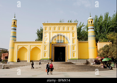 China, Xinjiang Province, Kashgar, Id Kah Mosque Stock Photo