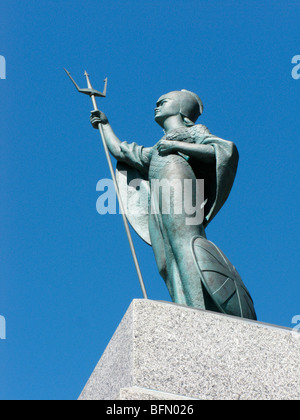 Falkland Islands. Britannia statue at 1982 Liberation Monument in Stanley. Stock Photo