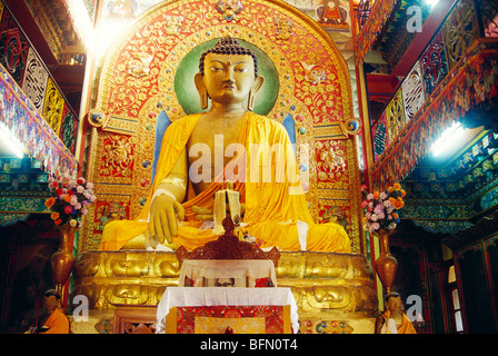 Buddha statue in Tawang Monastery, Arunachal Pradesh, India Stock Photo