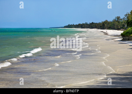 Kenya, Mombasa. Diani Beach on Kenya  s south coast is a very popular tourist destination. Stock Photo