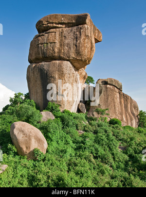 Kenya, Nyanza District. Kit Mikayi, a rock cluster standing some 80 metres high, important site for the  Luo community. Stock Photo