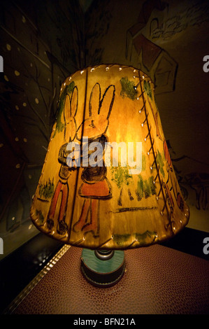 Lamp detail from interior of Bemelmans Bar, the Carlyle Hotel, New York City USA Stock Photo