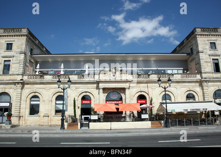 Old Orleans railway station in Bordeaux is now shops & restaurants, France Stock Photo