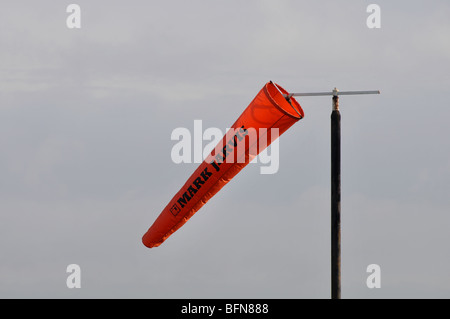 Windsock at Leicester Airport, Stoughton, Leicestershire, England, UK Stock Photo