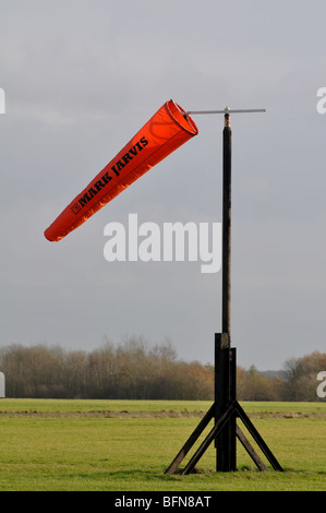 Windsock at Leicester Airport, Stoughton, Leicestershire, England, UK Stock Photo