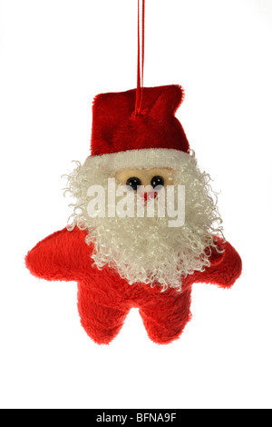Hanging Christmas figure as Santa Claus / Father Christmas Stock Photo