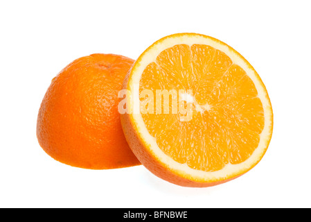 orange sliced in half Stock Photo