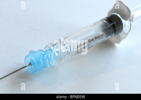 Influenza virus vaccine manufactured for the 2009/2010 flu season.  The brand name of this preparation is Fluarix Stock Photo