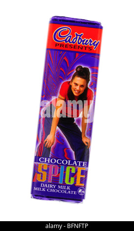 Cadbury Spice Girls Chocolate Bar, Sporty Spice, Melanie Chisholm Stock Photo