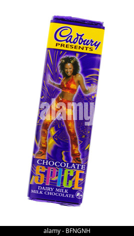 Cadbury Spice Girls Chocolate Bar, Scary Spice, Melanie Brown Stock Photo