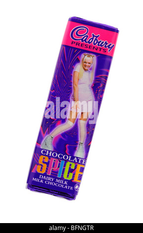 Cadbury Spice Girls Chocolate Bar, Baby Spice, Emma Bunton Stock Photo