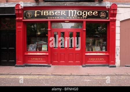 Entrance to Fibber Magee's Pub Belfast Northern Ireland Stock Photo