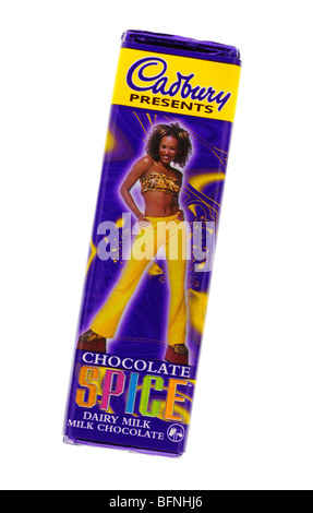 Cadbury Spice Girls Chocolate Bar, Scary Spice, Melanie Brown Stock Photo