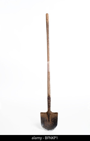 old spade with long handle Stock Photo