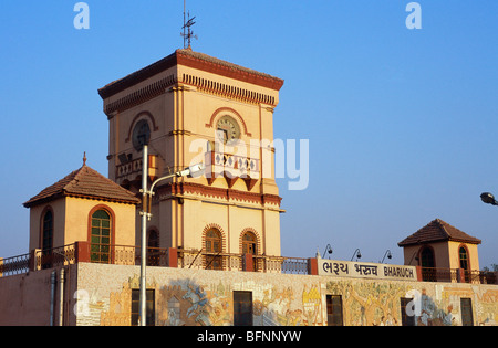 MGM 62627 : Railway station building ; Bharuch ; Gujarat ; India Stock Photo