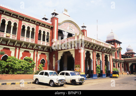 Exterior Of Egmore Railway Station, Madras, Chennai, Tamil Nadu, India ...