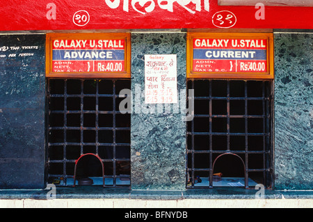 RVA 61982 : Ticket window of Hindi film theatre ; Bombay Mumbai ; India Stock Photo