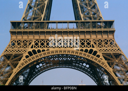 Eiffel Tower ; wrought iron lattice tower ; Champ de Mars ; Paris ; France ; Europe Stock Photo