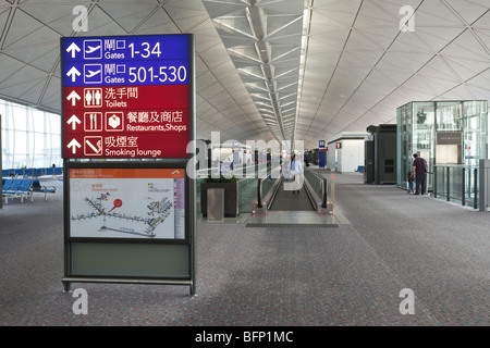 Hong Kong airport, interior Stock Photo