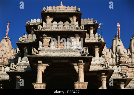Ranakpur Jain temple ; Chaturmukha Dharana Vihara ; Ranakpur temple ; Sadri ; Pali ; Rajasthan ; India ; Asia Stock Photo