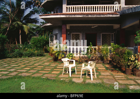 Bungalow with garden ; Nere ; Panvel ; Bombay ; Mumbai ; Maharashtra ; India ; Asia ; PR# Stock Photo