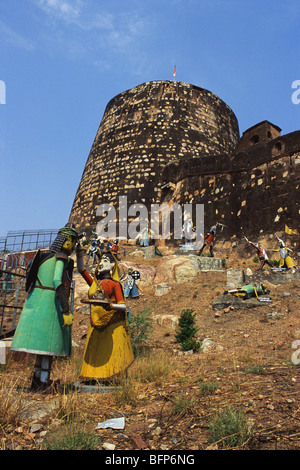 NMK 66390 : Scene of 1857 independence battle at base Jhansi fort ; Jhansi ; Uttar Pradesh ; India Stock Photo