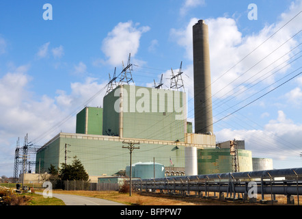 Mirant oil fueled electricity power generating plant on Cape Cod Stock Photo