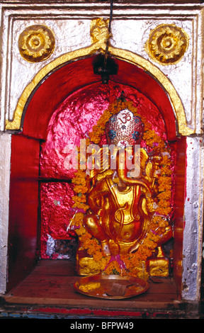 AAD 66425 : Idol of god Ganesh in Junagadh Fort ; Bikaner ; Rajasthan ; India Stock Photo
