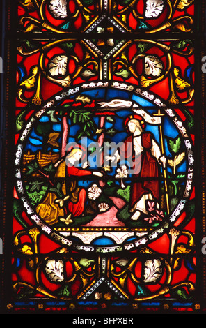 MAA 66678 : Stained Glass in ST John church ; Calcutta Kolkata ; West Bengal ; India Stock Photo