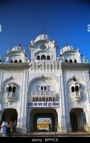 AAD 66890 : Main gate of Golden temple ; Amritsar ; Punjab ; India Stock Photo