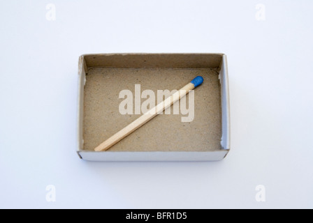 one match in the box Stock Photo