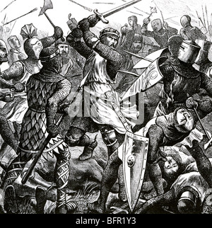 SIMON DE MONTFORT was killed at the Battle of Evesham 4 August 1265 Stock Photo