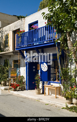 dh Myrtos IERAPETRA GREECE CRETE Art handicraft tourist gift shop in Cretan seaside village Stock Photo