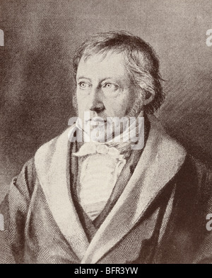 Georg Wilhelm Friedrich Hegel, 1770 to 1831. German philosopher. Stock Photo