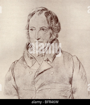 Georg Wilhelm Friedrich Hegel, 1770 to 1831. German philosopher. Stock Photo