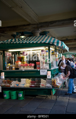 Sweet stall in Covent Garden Stock Photo